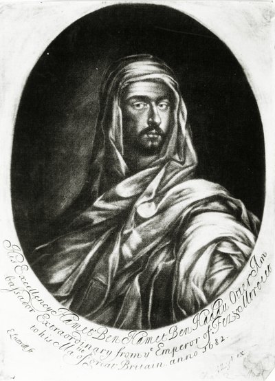 His Excellency Hamet Ben Hamet Ben Haddu Otter, published by John Lloyd, 1682 by Edward Luttrell