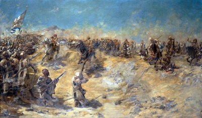 Charge of the 21st Lancers at the Battle of Omdurman on 2nd September 1898 by Edward Matthew Hale