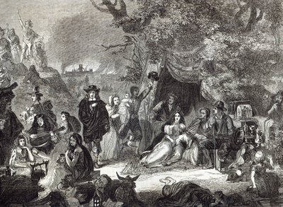 Highgate Fields During the Great Fire of London in 1666 by Edward Matthew Ward