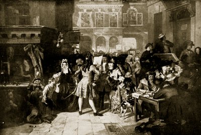 The South Sea Bubble: Change Alley, 1720, Illustration from 