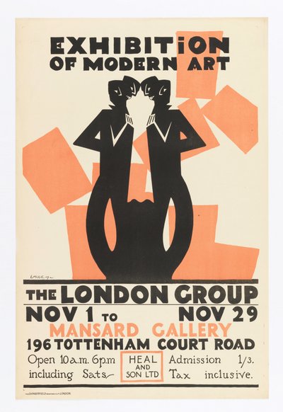 Poster, Exhibition of Modern Art-The London Group by Edward McKnight Kauffer