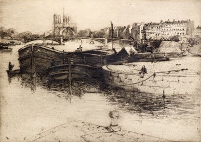 View of Notre Dame from the Seine by Edward Millington Synge