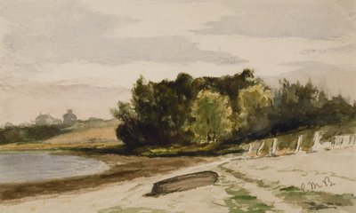 Landscape with Log on the Beach (#40), c. 1880 by Edward Mitchell Bannister