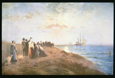 Embarkation of the Pilgrims by Edward Moran