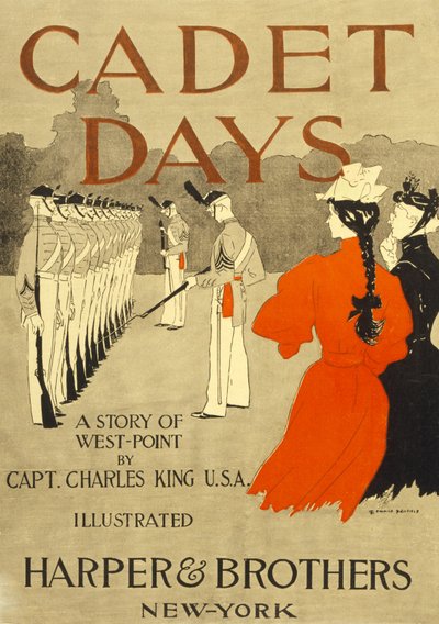 Front Cover for Cadet Days, by Capt. Charles King U.S.A., pub. New York, 1894 by Edward Penfield