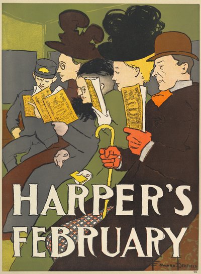 Harpers New Monthly Magazine, February 1896 by Edward Penfield