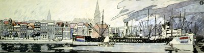 Holland and her ships. Watercolour by Edward Penfield by Edward Penfield