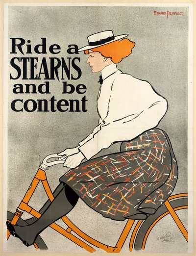 Ride a Stearns and be Content, c. 1896 by Edward Penfield