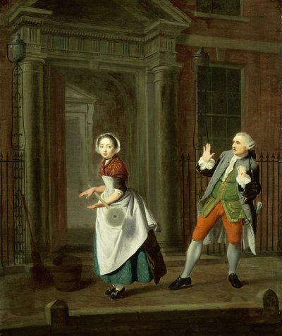A Well Dressed Servant Girl Spins Her Mop, c. 1764 by Edward Penny