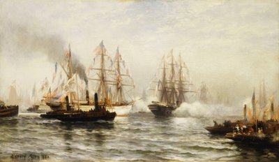 Reception of the Isere in New York Bay, June 20, 1885 by Edward Percy Moran