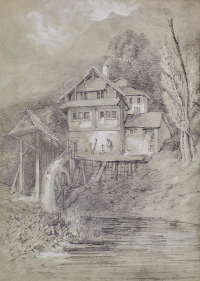 Landscape with Watermill by Edward Pretty