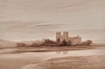 Landscape with Church and River or Lake by Edward Pretty