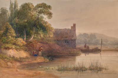 Landscape with Cottage by Edward Pretty