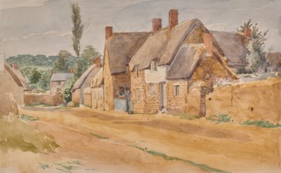 Landscape with Cottages by Edward Pretty