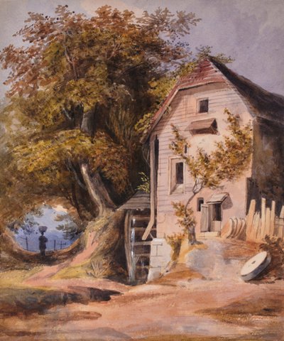 Landscape with watermill by Edward Pretty