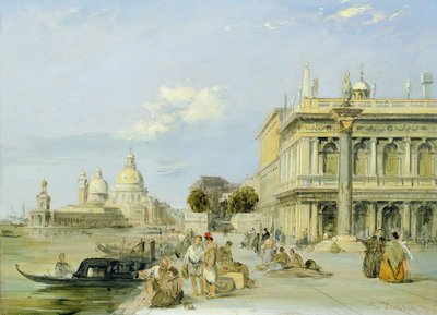 View of the Dogana and Santa Maria della Salute from the Piazzetta, Venice by Edward Pritchett