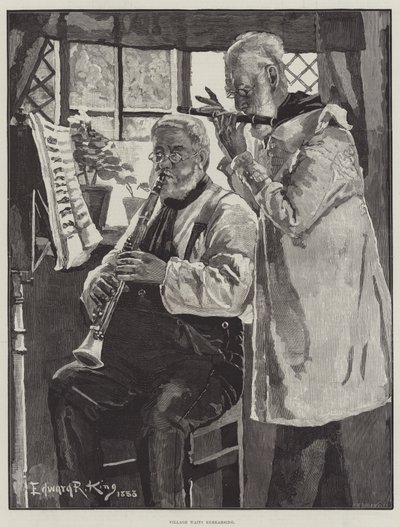 Village Waits Rehearsing by Edward R. King