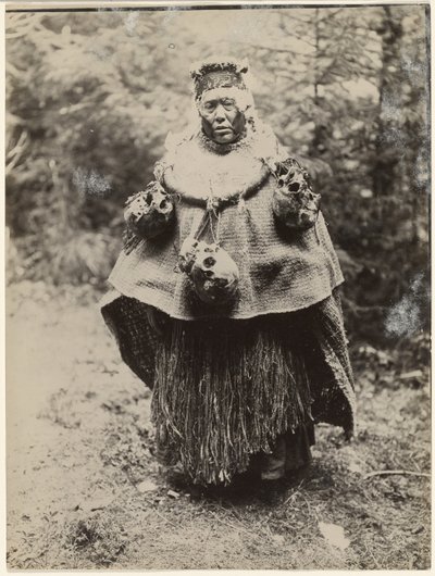 A Kwakiutl Head Hunter Dressed for a Kominaka Dance by Edward S. Curtis