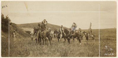 Men on Horseback by Edward S. Curtis