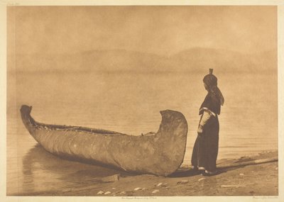 On the Shore of the Lake - Kutenai by Edward S. Curtis