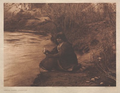 Portfolio II, Plate 75: Getting Water-Havasupai by Edward S. Curtis