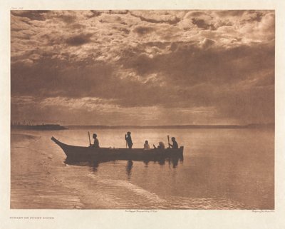 Sunset on Puget Sound by Edward S. Curtis