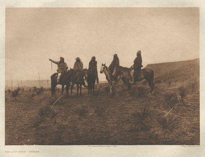 Portfolio I, Plate 19: The Lost Trail-Apache by Edward S. Curtis