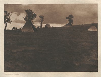 Portfolio I, Plate 24: A Hilltop Camp-Jicarilla by Edward S. Curtis