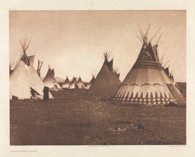 Portfolio VI, Plate 186: Painted Lodges--Piegan by Edward S. Curtis