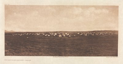 Portfolio VI, Plate 192: Sun Dance Encampment--Piegan by Edward S. Curtis