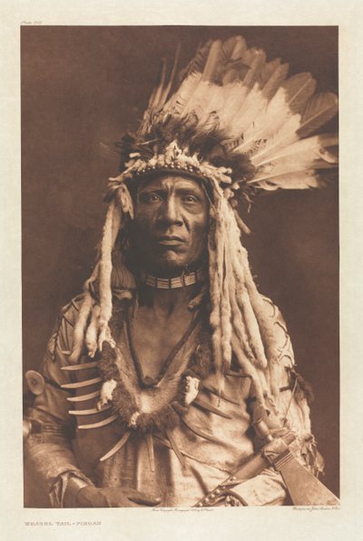 Portfolio VI, Plate 203: Weasel Tail - Piegan by Edward S. Curtis