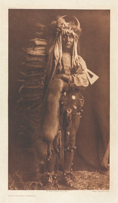 Portfolio VI, Plate 206: Iron Breast - Piegan by Edward S. Curtis