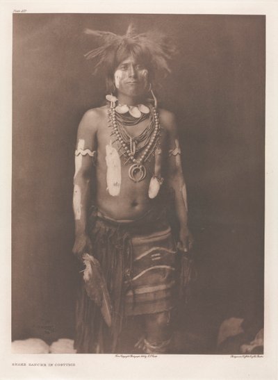 Snake Dancer in Costume by Edward S. Curtis