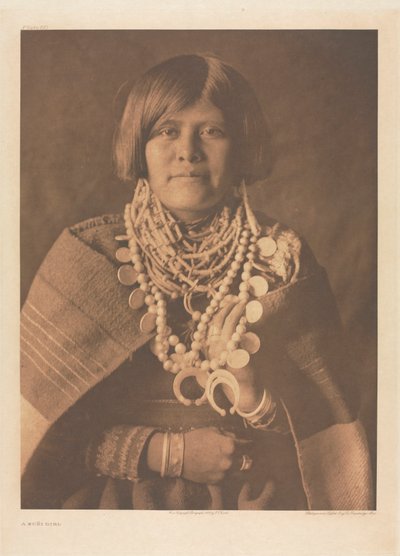 Portfolio XVII, Plate 613: A Zuni Girl by Edward S. Curtis