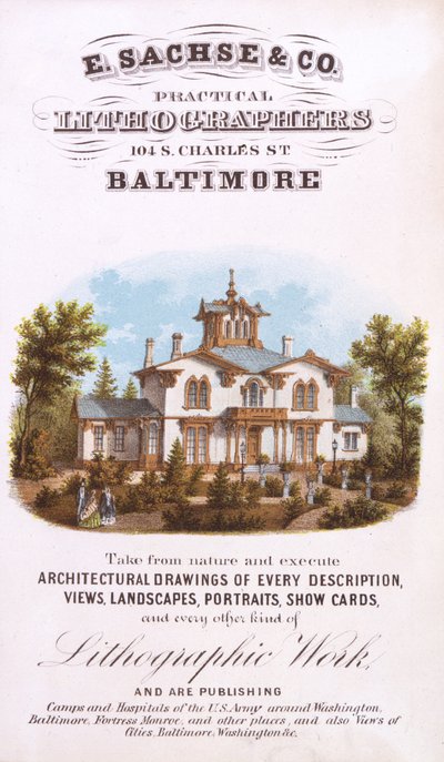E. Sachse und Co., Practical Lithographers, 104 S. Charles St., Baltimore by Edward Sachse