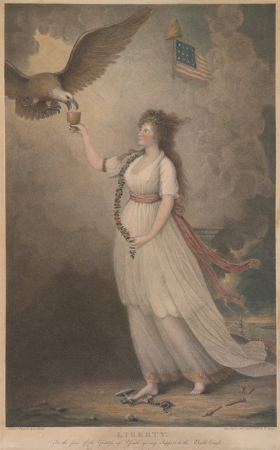 Liberty: In the Form of the Goddess of Youth, Giving Support to the Bald Eagle by Edward Savage