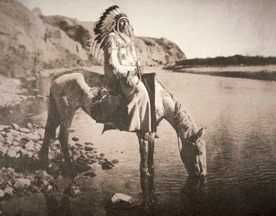 A Chief of the Blackfeet Tribe, c.1907 by Edward Sheriff Curtis