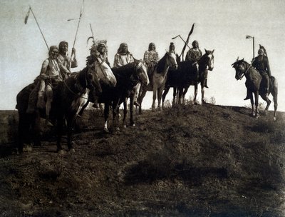 American Indians: Apsaroke Warrior on Horseback by Edward Sheriff Curtis