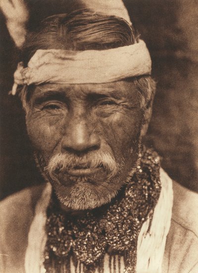 Close-up of an Old North American Indian Seen from the Front by Edward Sheriff Curtis