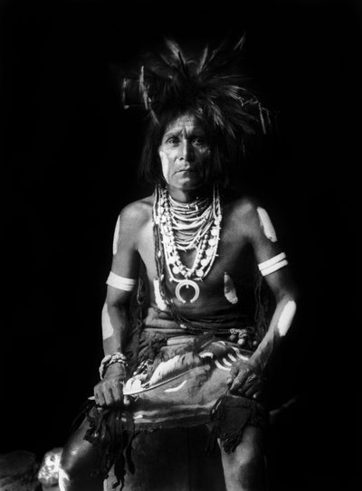 Hopi Indian Wearing a Naja Around the Neck by Edward Sheriff Curtis