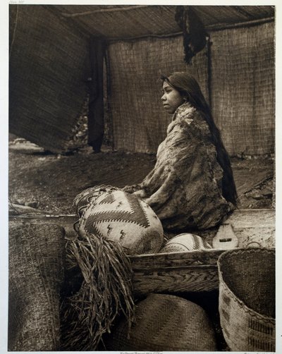 American Indians: A Young Indian Girl, Daughter of Chief of the Skokomish Tribe by Edward Sheriff Curtis