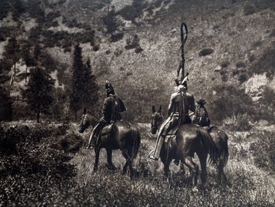 Indians of America of the Apsaroke tribe in the black canyon, United States by Edward Sheriff Curtis