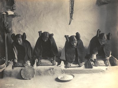 The Mealing Trough - Hopi by Edward S. Curtis by Edward Sheriff Curtis