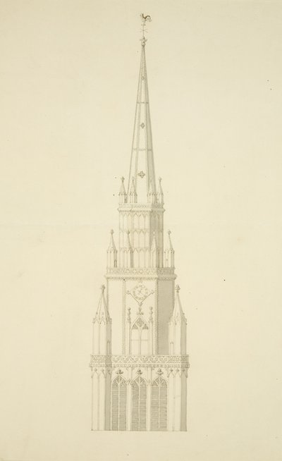 Projected Tower of St Mary Redcliffe by Edward Shiercliffe
