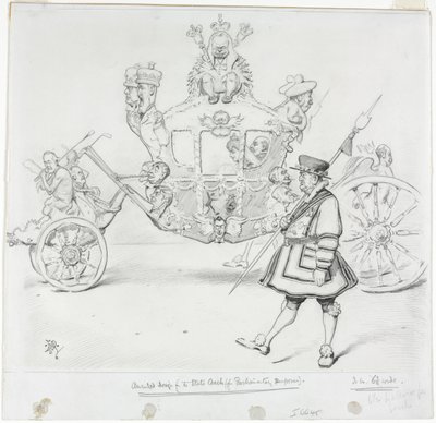 The Stagecoach for Parliamentary Purposes (recto) by Edward Tennyson Reed