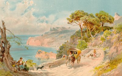 Coast Road near Soller, Majorca by Edward Theodore Compton
