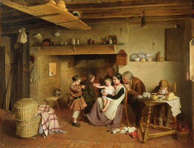 A Cottage Scene by Edward Thompson Davis
