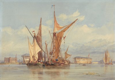 Bomb Proof Battery near Gillingham, on the Medway... by Edward William Cooke