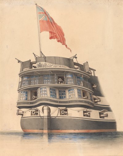 Detailed view of the stern of HMS 