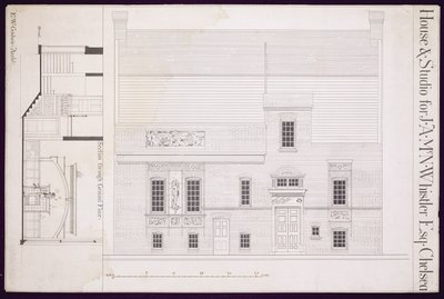 Design for House and Studio for J.A.M. Whistler Esq, Chelsea by Edward William Godwin